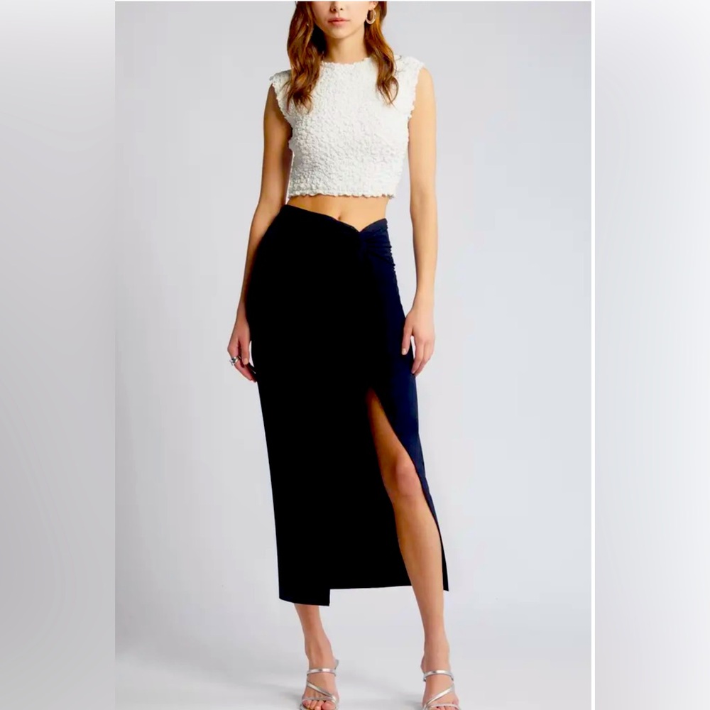 Open Edit Twist Front Maxi Skirt NWOT Small